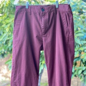 Red RVCA Chino Pants Size 33